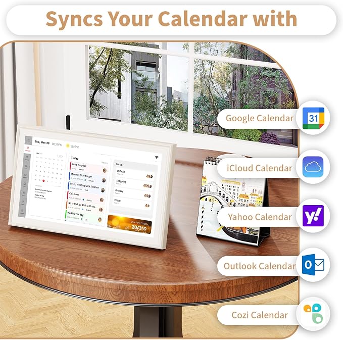 Digital Calendar, Electronic Calendar with 15.6-inch Touch Screen,32GB Smart Calendar, Work and Family Planner, Also Functions As a Digital Picture Frame,Best Gift for Your Loved Ones