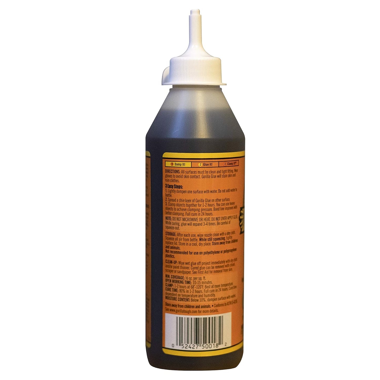 Gorilla Original Gorilla Glue, Brown, Waterproof Polyurethane Glue, 18 Ounce (Pack of 1) - Expands Into Materials, All Purpose