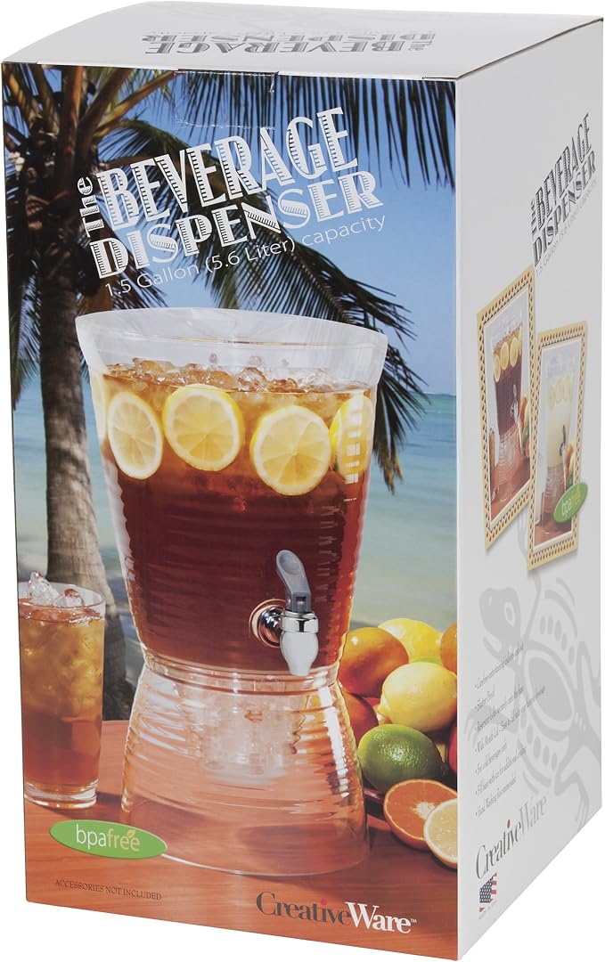CreativeWare 1.5-Gallon Bark Beverage Dispenser