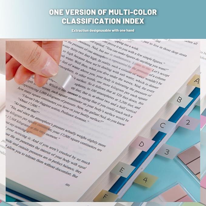 Golcellia Sticky Notes Tabs 900 Pieces Transparent Sticky Tabs, 0.47 Inch Index Tabs, Writable Repositionable Page Tabs for Books, Notebooks, Journals, Files, Neutral Earth Colors