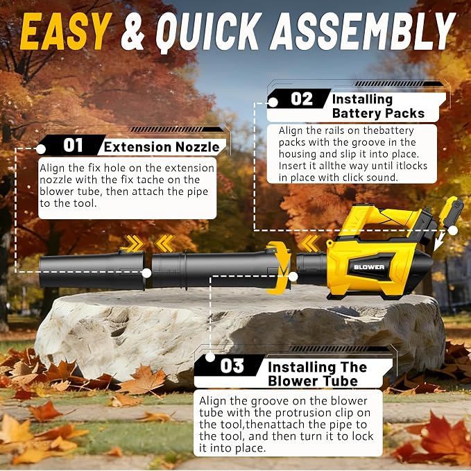 Cordless Leaf Blower Compatible with Dewalt 20V Battery(No Battery), 250MPH | 750CFM | 6 Speed Brushless Turbofan Powerful Electric Leaf Blowers for Lawn Care, Patio, Blowing Leaves (Tool Only)