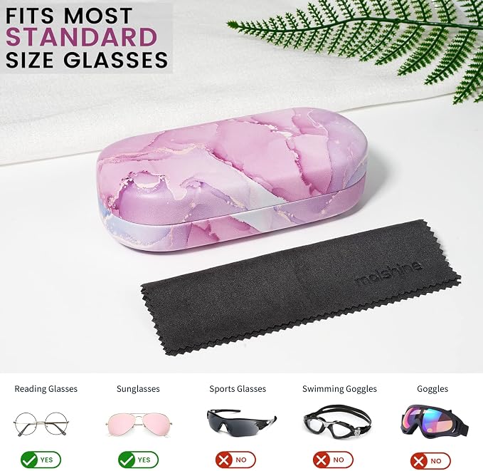 molshine Hard Shell Sunglasses Case,Classic Large Glasses Case for Women Men,Sunglass Eyeglasses