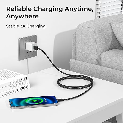 Basesailor Charger Cable for AirPods Pro 3 4/4th Generation 3.3FT 2Pack,USB Type C Charging Cord for Apple AirPods Max 2024 Headphone (Only Charge),Pro 2/2nd 2023 Wireless Earbuds,iPhone 17 16 15 Plus