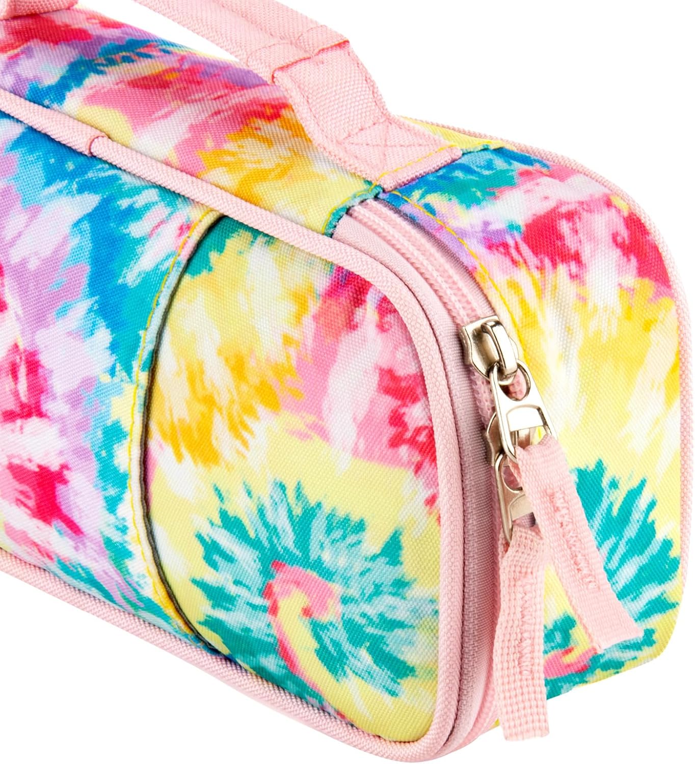 Choco Mocha Tie Dye Pencil Case for Girls, Soft Pencil Case Kids Pencils Pouch for Kindergarten Girls, Pink&Blue
