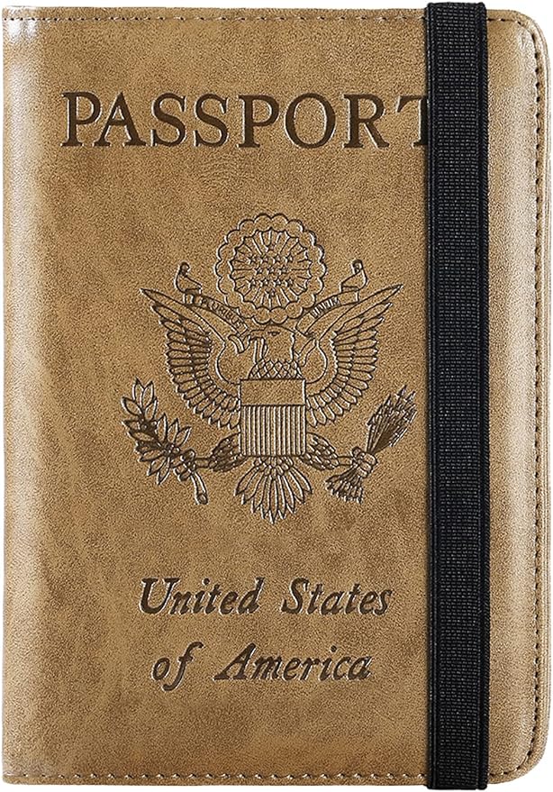 Passport Holder, Travel Essentials, Passport Cover, RFID Travel Wallet | Passport Wallet, Travel Accessories, RFID Blocking, Synthetic Leather Card Case, International Must Haves, For Women Men