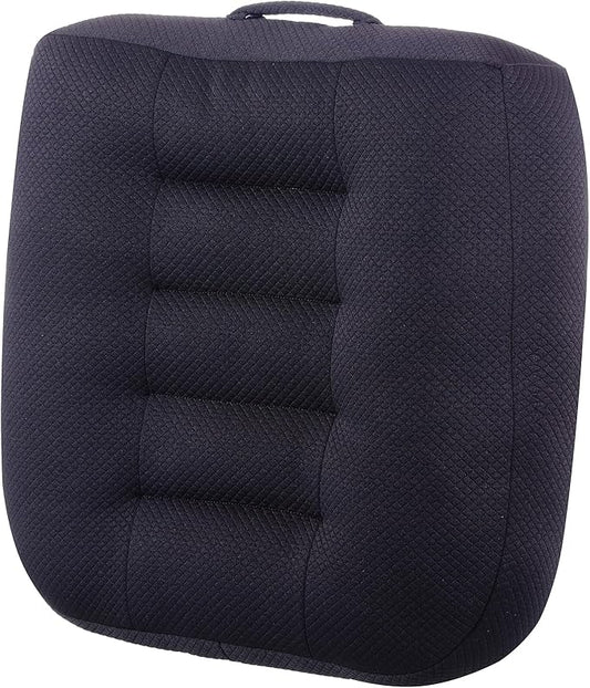 WSGJHB Large Seat Cushion, Extra Thick Booster Seat Cushions for Office Chairs Long Sitting Office Workers, Car Drivers, Relieves Back Pain, Breathable, Anti-Slip, 20x20x6 inchs, Black