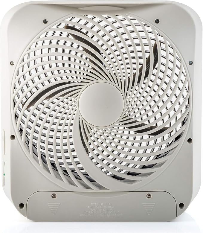 Treva 10 in Portable Fan Battery or AC Powered 2-Speed Desk Fan Black | Yes
