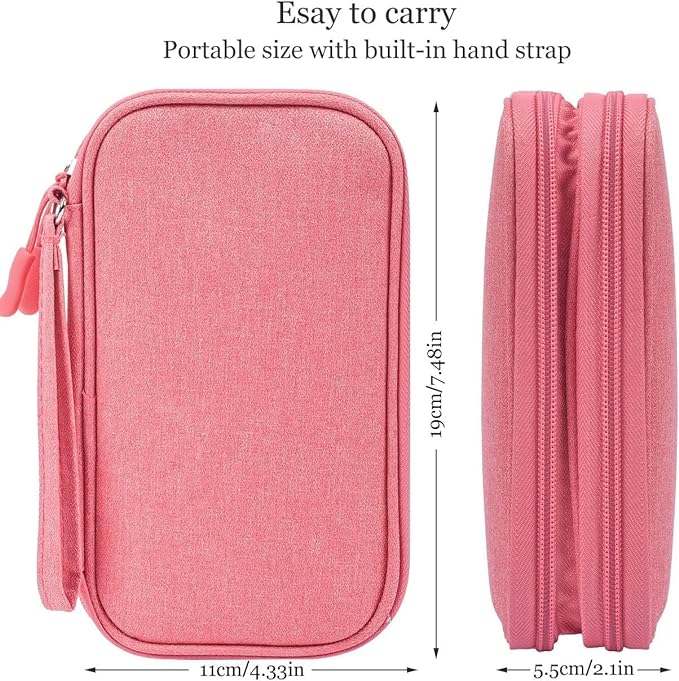 CAOODKDK Electronic Organizer Travel USB Cable Accessories Bag/Case,Waterproof for Power Bank,Charging Cords,Chargers,Mouse,Earphones Flash Drive