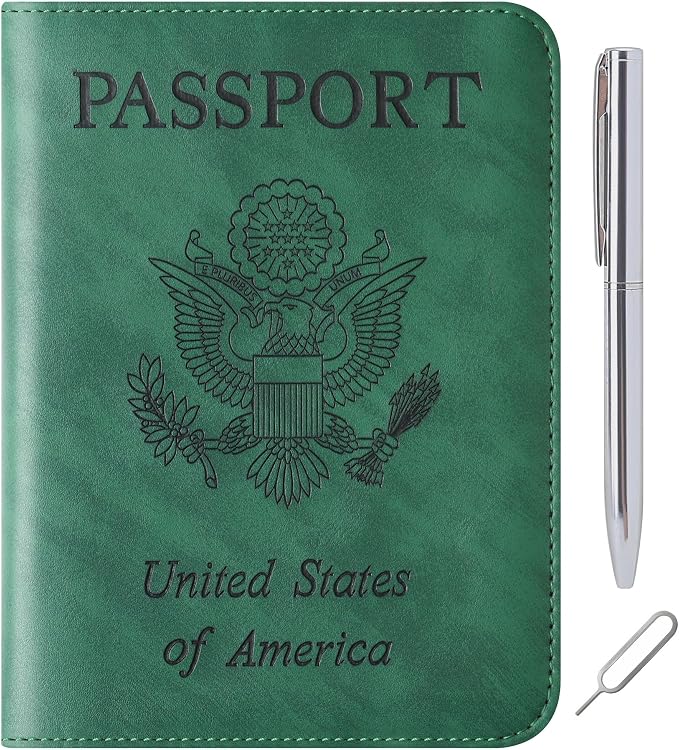 Passport Holder for Travel Essentials, RFID Passport Cover | Rfid Blocking Wallet, Synthetic Leather Case, Vacation Travel Accessories, For Women Men