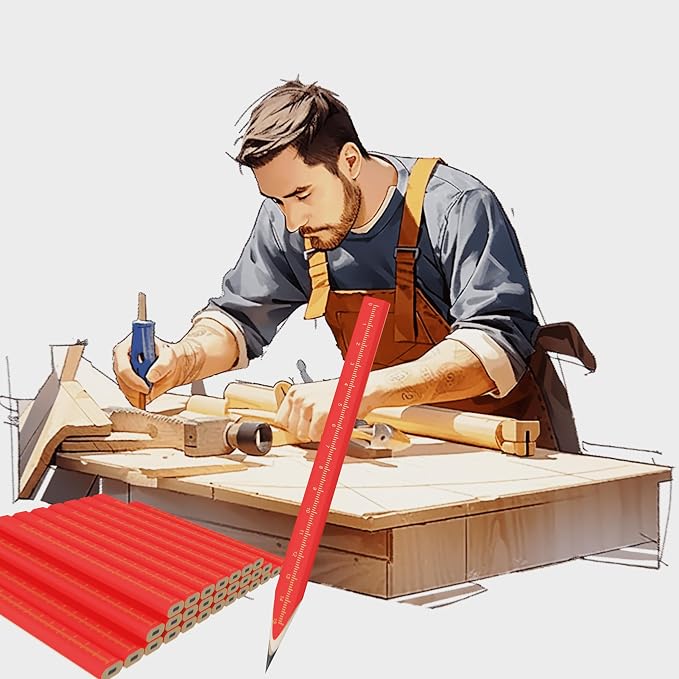 KR. LIF 110 PCS Construction Carpenter Pencils, Carpenter Marking Pencil for Woodworking Concrete Scriber Marking Tool pica pencils(110)