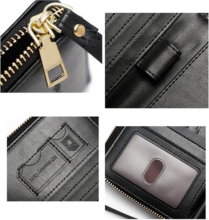 Passport Holder for Travel Women and Men RFID Blocking Passport Holder with Zipper Multi-functional Passport Wallet Passport Case Passport cover Travel Essentials