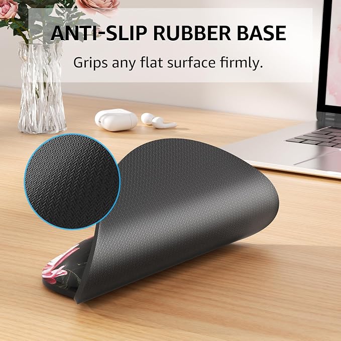 KTRIO Keyboard Wrist Rest & Mouse Pad with Wrist Rest, Peony Flower | Memory Foam Wrist Support, Ergonomic Design, Non-Slip Base, Office and Home Use