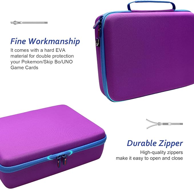 XANAD Card Game Case Fits 3000+ Cards, Fits for Baseball Sports playing card/UNO/playing card Against Humanity Card Game and All Other Card Games Expansions (Purple)