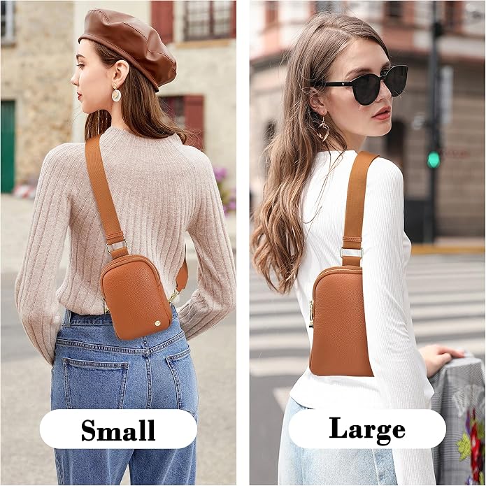 Lightweight Small Crossbody Sling Bag for Women | Mini Travel Purse,Multi-pocket with Card Slots,Durable Vegan Leather,Everyday Carry