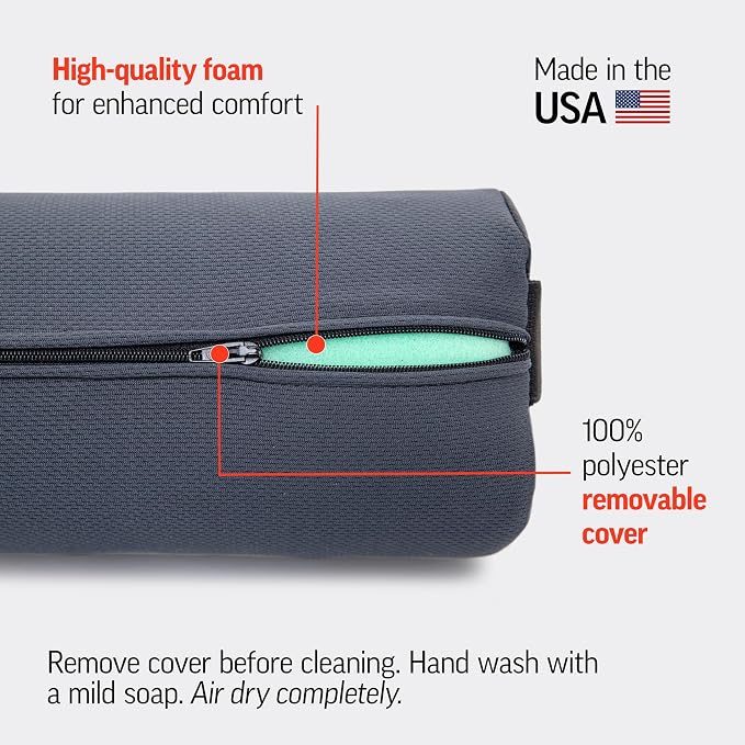 OPTP The Original McKenzie Lumbar Roll – Standard Density Low Back Support | Lumbar support for office chair & car seat back support cushion, the preferred lumbar pillow by physical therapists, USA made