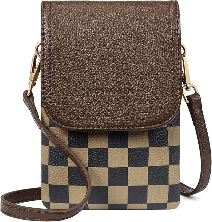 BOSTANTEN Small Crossbody Bag for Women Designer Cell Phone Purse | Vegan Leather, Multiple Pockets, Card Slots, Compact Size for Phone, Cards and Keys, Daily Travel Shopping Use