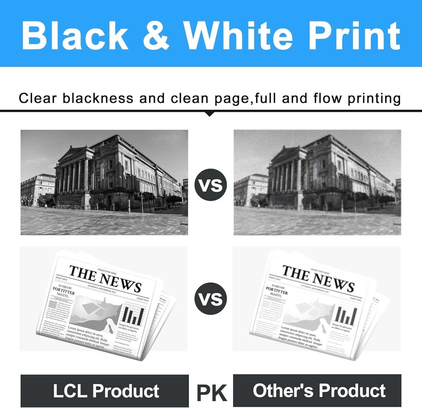 LCL Compatible Ink Cartridge Pigment Replacement for Brother LC3039 XXL LC3039XXL LC3039BK LC3039C LC3039M LC3039Y MFC-J5845DW MFC-J5945DW MFC-J6945DW MFC-J6545DW (4-Pack Black Cyan Magenta Yellow)