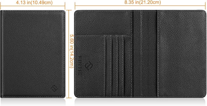FINTIE Passport Holder, Slim Travel Wallet RFID Blocking Card Case Cover | Passport Cover Protector Essentials with Credit Card Slots, For Women/Men