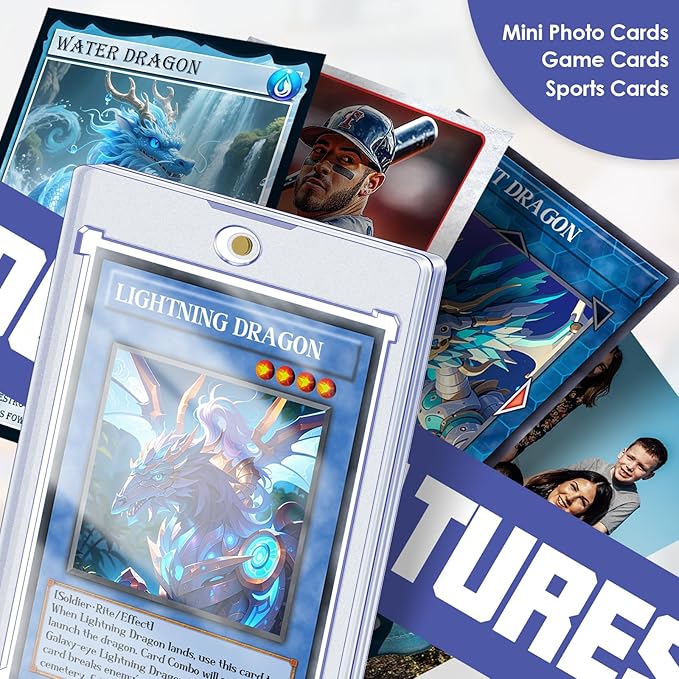 20 ct Magnetic Card Holders for Trading Cards, 35 pt Hard Cards Sleeves Case Fit for MTG Cards, Standard Cards, Sports Cards, Baseball Cards