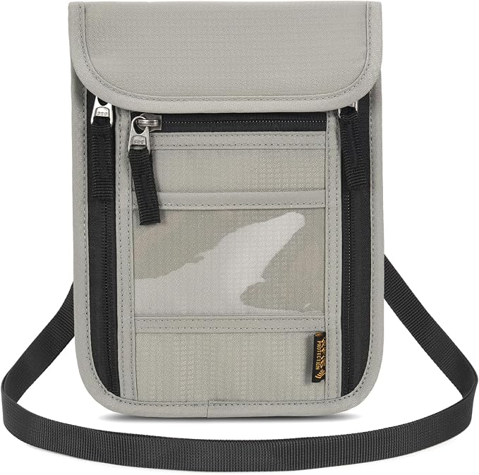 Neck Wallet Lightweight RFID Blocking Waterproof Travel Pouch Passport Wallets for Women Men