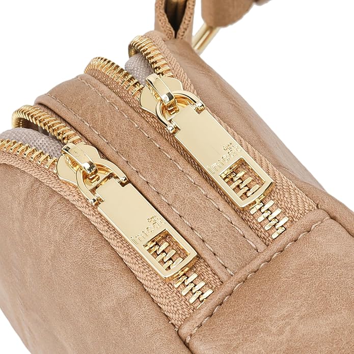 Anti Theft Crossbody Bag for Women, Small RFID Blocking Sling Purse with Zipper Lock for Travel, Vegan Leather