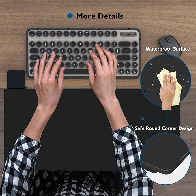 BONTEC Small Ergonomics Desk Extender Tray, 20x9.5 Inch Table Mount Arm Rest Shelf, 90° Foldable Keyboard Tray Platform, Clamp on Computer Arm Rest for Desk, Suitable for Office Desks, Black | 90° Foldable Keyboard Tray Platform, Table Mount Arm Rest S...