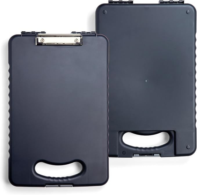 Officemate® OIC Tablet Clipboard Case, 16 1/10" H x 10 1/5" W x 1 3/10" D, Charcoal (Pack of 12)