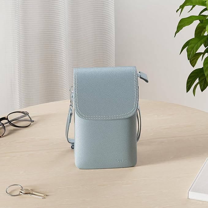 befen Genuine Leather Small Crossbody Bags for Women Cell Phone Travel Bag | Soft Real Leather, Adjustable Shoulder Strap, Card Slots, Compact Size, Daily Travel Shopping Outing Use, Phone Purse
