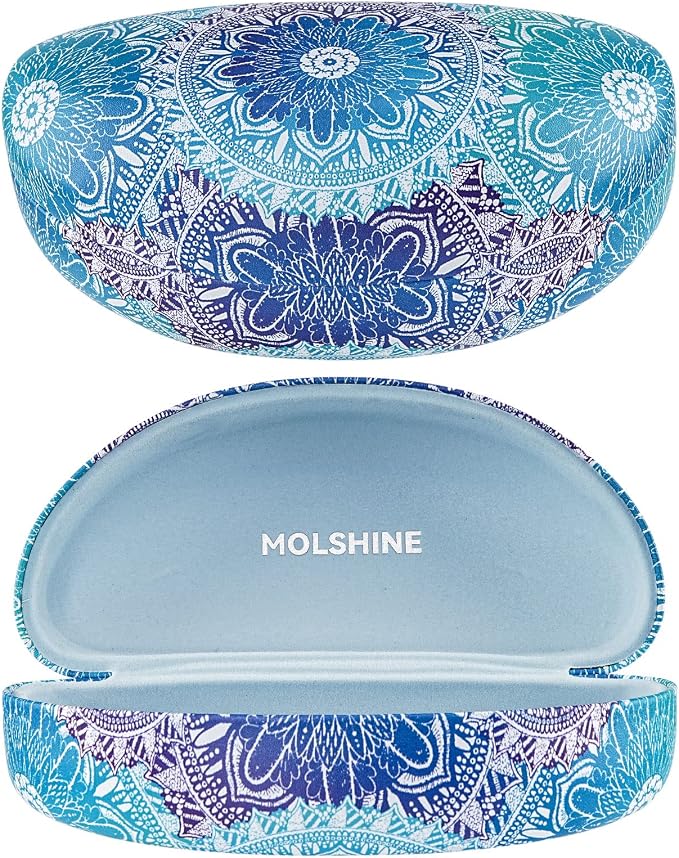 molshine Hard Shell Sunglasses Case,Large Glasses Case for Women Men Oversized Sunglass Eyeglasses