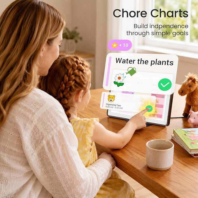 Dragon Touch 10.1 inch Digital Calendar Chore Chart – Digital Picture Frame, Smart Family Planner, Hearth Display Desk Digital Calendar Best Gift for Women, Mom,Christmas, Wedding