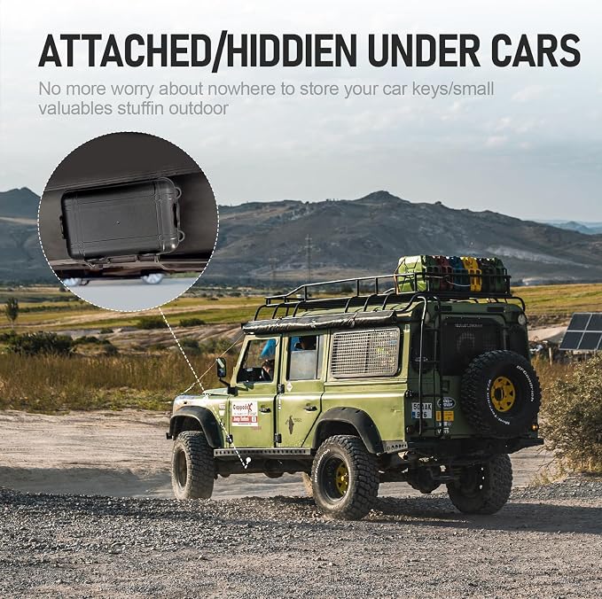 Magnetic Key Box,Magnet Key Holder Under car,Hide a Key Magnetic Holder,IPX7 Waterproof Key Hider Outdoor (Standard) (Regular2)