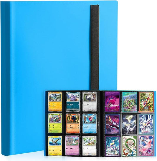Card Binder, 9 Pocket Trading Card Album Folder,20 Pages, 360 Card Capacity Sports Card Binder, Premium Card Binders Compatible with MTG, TCG, Baseball Cards (Light blue)