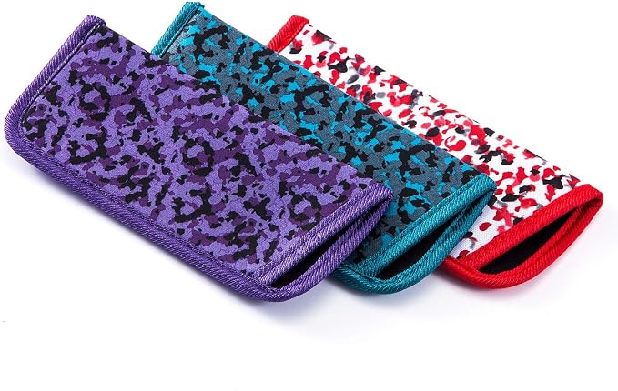 TRIUMPH VISION Reading Glasses Pouch Eyeglass Sleeve Soft Case Slim 3 Pack | Alternative to Bulky Case Lightweight，Neoprene Lined Padded Protect Optical lens Slip in, Cute Pattern Portable for Daily Use