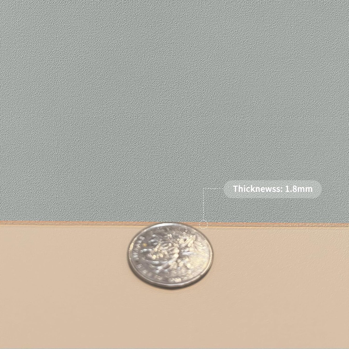 Leather Desk Mat,1.8mm Thick,16x60 Inch Desk Cover,Desk Protector Mat,Dresser Cover Top,XL Desk Mat,Table Top Protector,Dresser Protector Top,Desk Cover Protector(Light Brown+Gray,16x60)