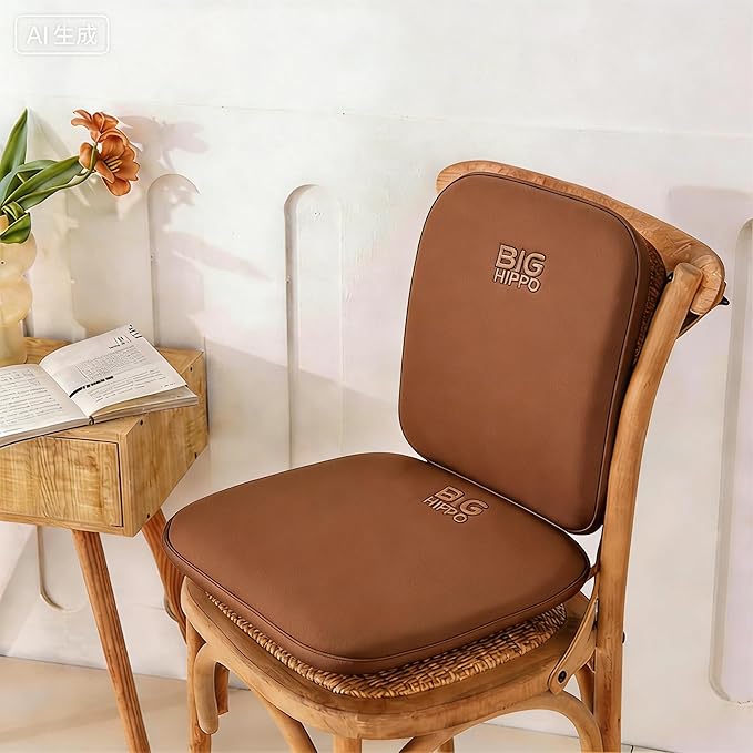 Big Hippo Ergonomic Memory Foam Seat Cushion & Lumbar Support PillowSet for Office Chair, Car & Home – Orthopedic Coccyx Cushion forSciatica, Tailbone & Lower Back Pain Relief – Non-Slip, Breathable