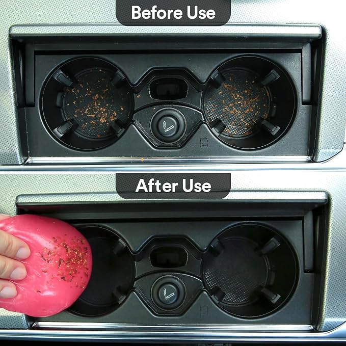 PULIDIKI Car Cleaning Gel Car Cleaning Putty Car Putty Auto Detailing Tools | Car Slime Cleaner Dust Cleaning Gel for Car Interior Cleaner Car Cleaning Supplies Car Accessories Pink (2Pack)