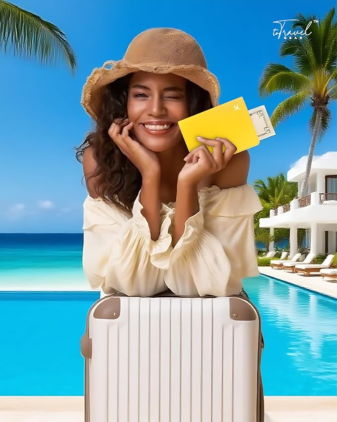 Passport Holder for Travel, RFID Blocking Waterproof PU Leather Travel Passport Cover Case Wallet