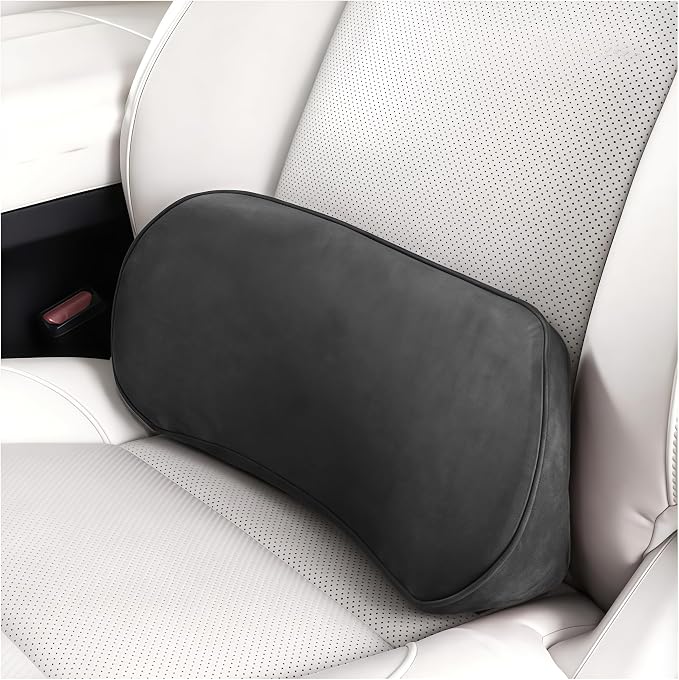 Zpana Car Lumbar Support Pillow, Memory Foam Vehicle Seat Lower Back Support Cushion for Back Pain Relief & Sciatica, Comfortable Auto Driver Seat Pad, Universal for Vehicles (Black)