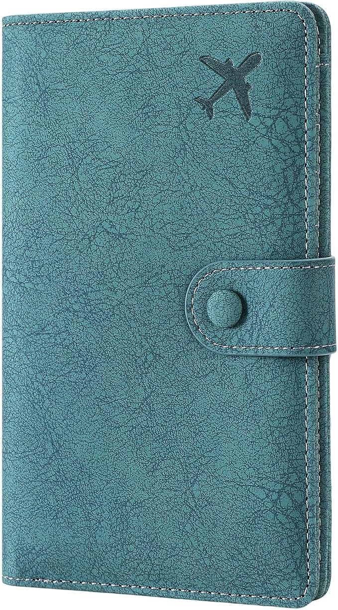 RFID Blocking Passport Wallet Cover Case Travel Document Organizer for Women and Men,Travel Wallet for Credit Card