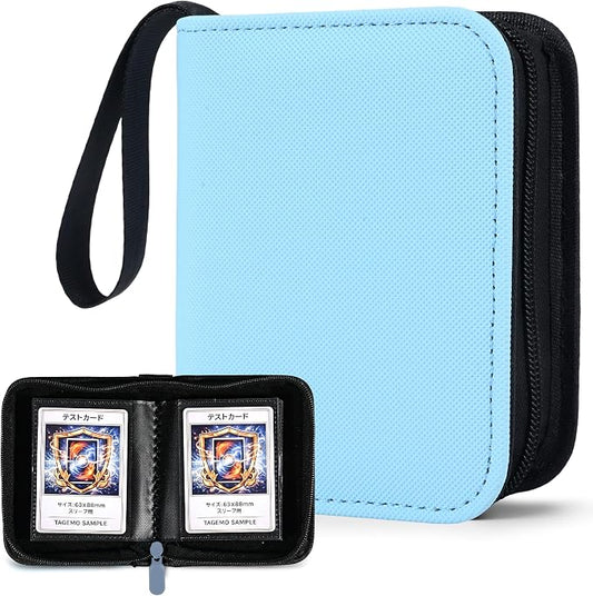 Mini Trading Card Binder Album, 1 Pocket Card Binder with 20 Double-Sided Pages 40 Pockets, Side Loading Small Card Binder for Trading Cards, Single Card Holder Book for Collectors and Kids