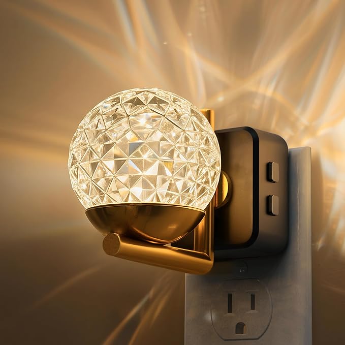 L LOHAS LED Night Lights Plug Into Wall,Dusk to Dawn Sensor,10-Color RGB Dimmable Night Light, 180°Rotating Plug in Night Light for Bathroom, Hallway, Bedroom, Stairway