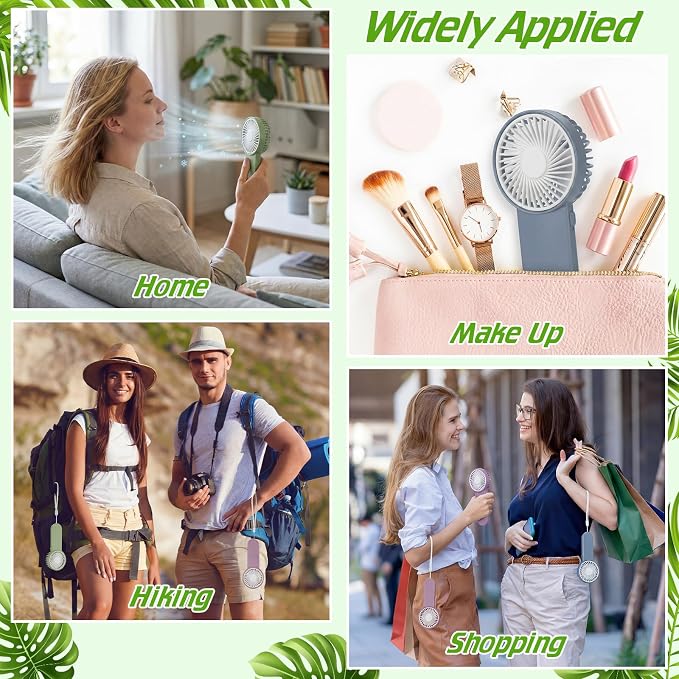 Sumind 20 Pcs Small Personal Portable Fan Mini Handheld Bulk 1 Speed Electric Cute Battery Powered for Neck Lash Makeup Women Men Travel Camping Indoor Outdoor Summer (White & Morandi Colors)