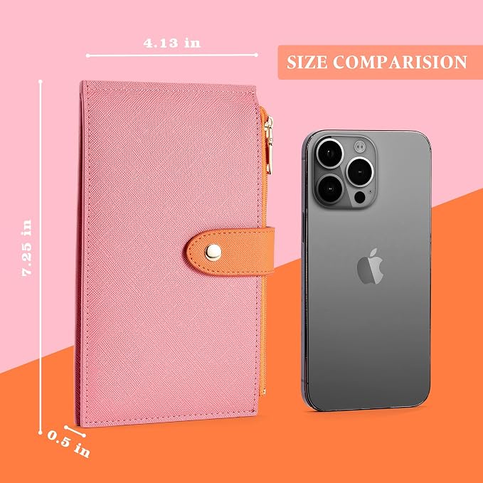 Travelambo RFID Wallet Women Bifold Multi Card Wallet Case with Zipper Pocke Credit Card Holder for Women