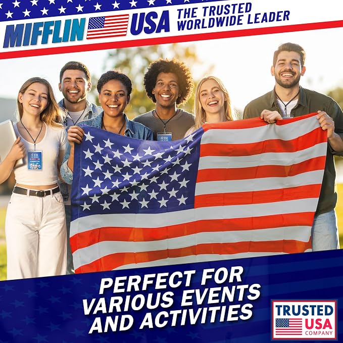 Mifflin-USA Passport & Card Holders (Clear, 4x6 inch, 10 Pack), Extra Large (XXL) ID Name Badge Holder, Waterproof Vertical Plastic Card Holders