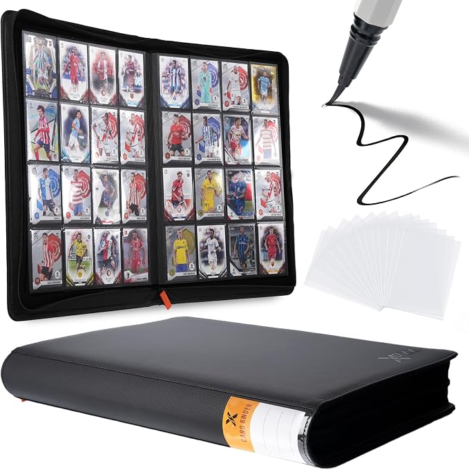 1000+ Pockets Trading Card Binder 1024 Capacity (16-Pocket, Black)