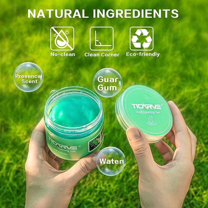 TICARVE Cleaning Gel for Car Detailing Kit Car Accessories Auto Detail Gel | Automotive Dust Air Vent Interior Detail Putty Cleaner For Laptop Car Slime Cleaner Dust Remover Gift For Men Women 5.6oz
