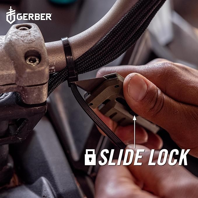 Gerber Prybrid EDC Pocket Knife Multitool 8-in-1 Box Cutter, Green G10 | Retractable box cutter blade, pry bar, G10 handle, pocket clip, everyday carry, compact multitool, durable EDC knife