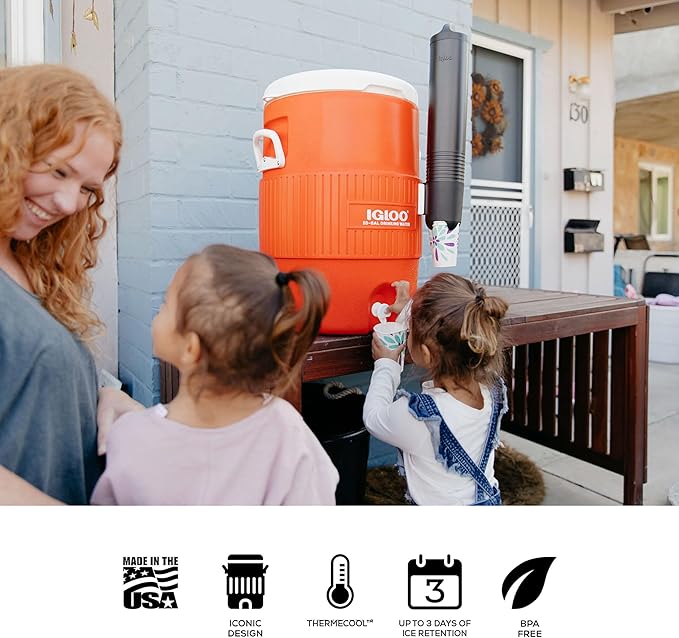 Igloo Sports Cooler | Insulated Beverage Dispenser with Spout |Portable Handwashing Station
