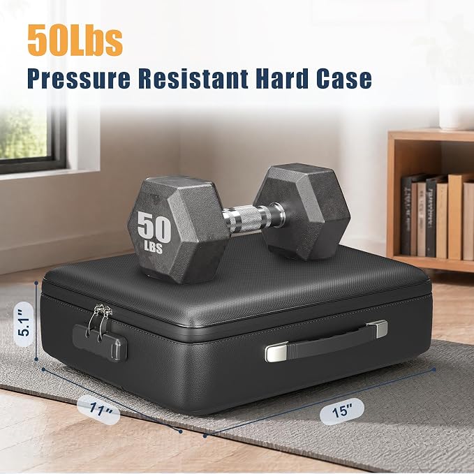 Fireproof Document Box, Hard Briefcase Fireproof Safe for Home Documents | Fire proof file box for documents, detachable accordion file organizer, waterproof digital document organiser briefcase