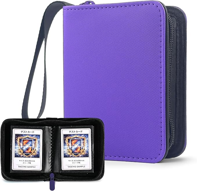Mini Trading Card Binder Album, 1 Pocket Card Binder with 20 Double-Sided Pages 40 Pockets, Side Loading Small Card Binder for Trading Cards, Single Card Holder Book for Collectors and Kids